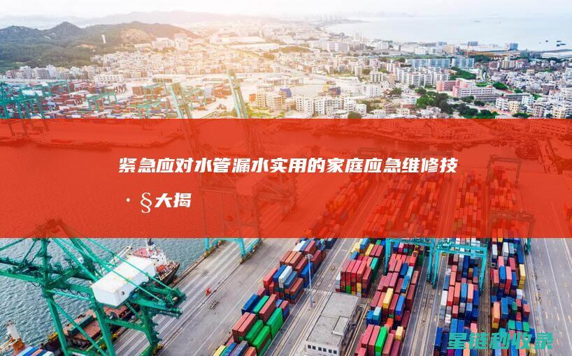 紧急应对水管漏水：实用的家庭应急维修技巧大揭秘 (水管紧急头)